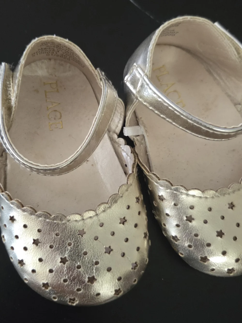 The Children's Place Gold Star Cutout Mary Jane Shoes 3 To 6 Month
